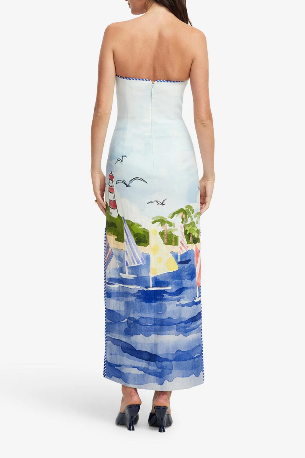 Ava Maxi Dress - Nautical Print - Image 7