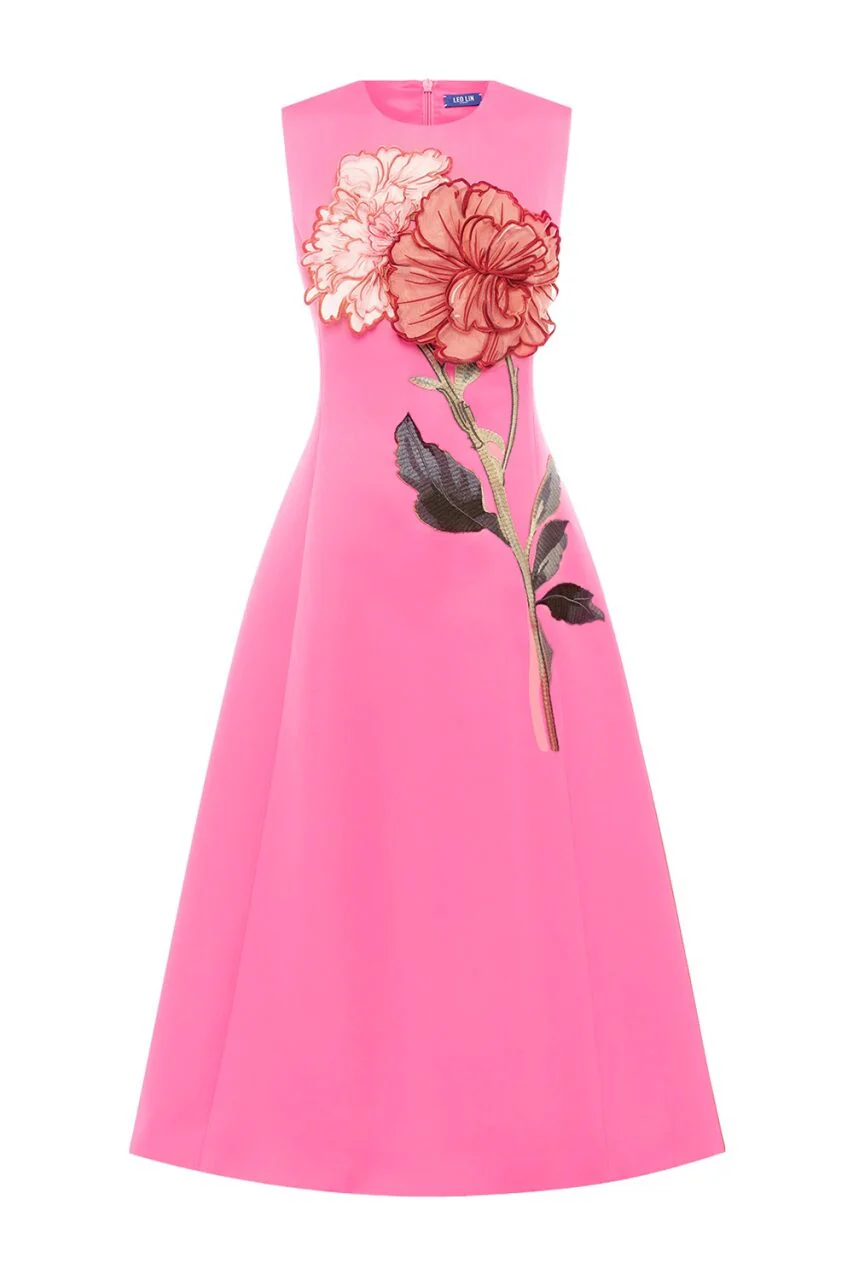 Cleo Dress - Fuschia Peony
