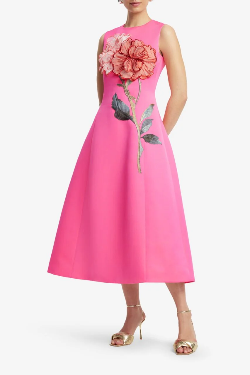Cleo Dress - Fuschia Peony - Image 3