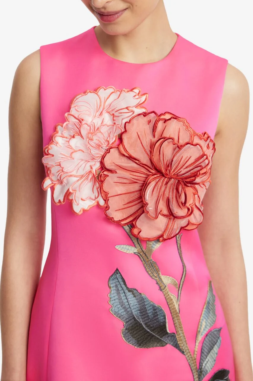 Cleo Dress - Fuschia Peony - Image 4