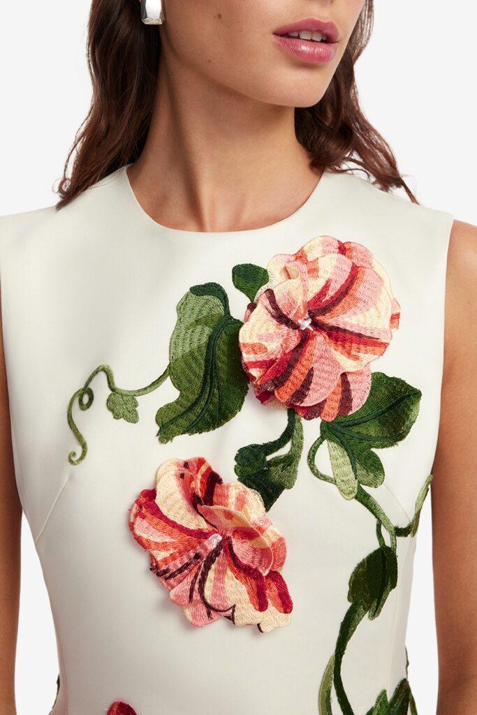 Cleo Dress - Vine Print Snow - Image 5