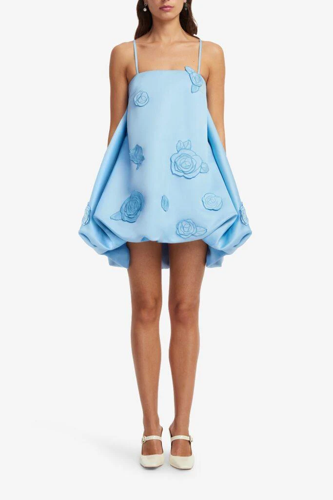 Patsy Mini Dress - Pastel Blue - Image 2