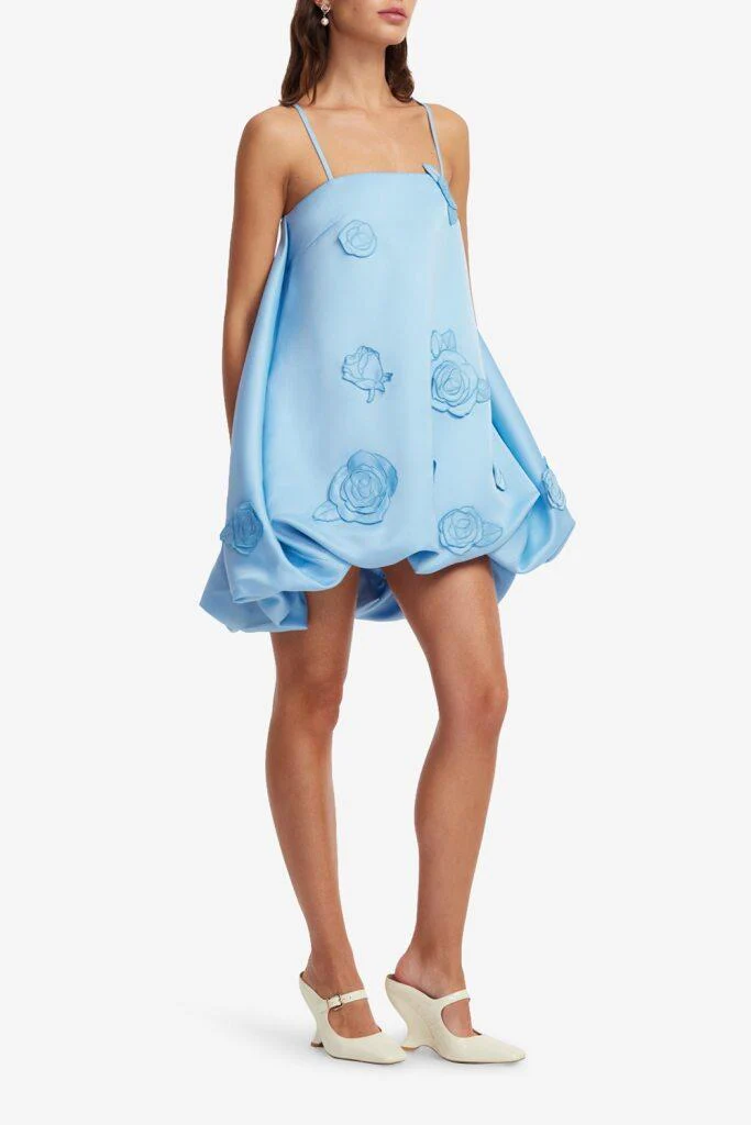 Patsy Mini Dress - Pastel Blue - Image 3
