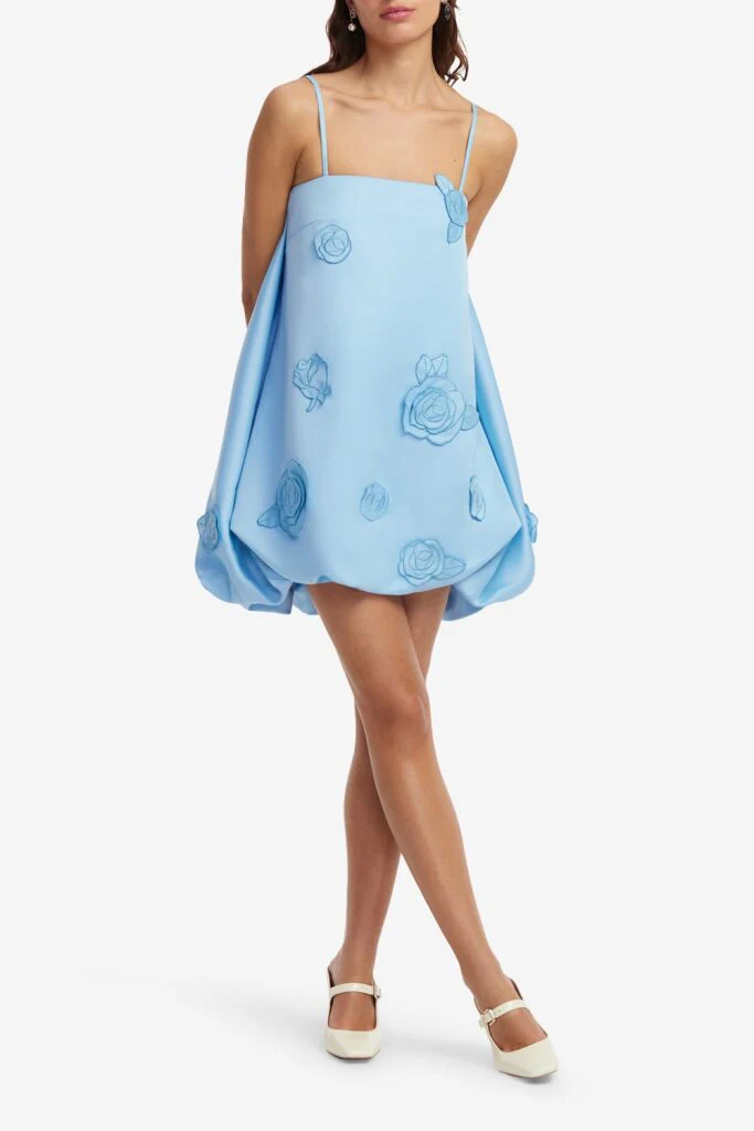 Patsy Mini Dress - Pastel Blue - Image 5