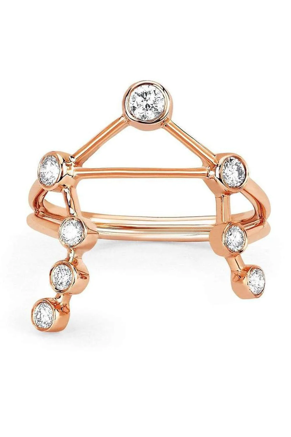 Diamond Libra Constellation Ring - Image 2