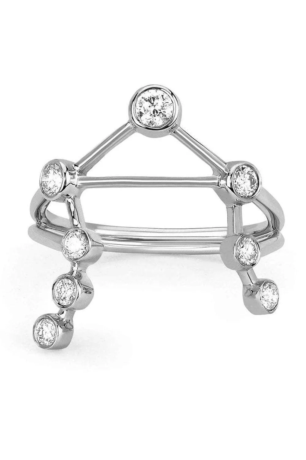 Diamond Libra Constellation Ring - Image 3