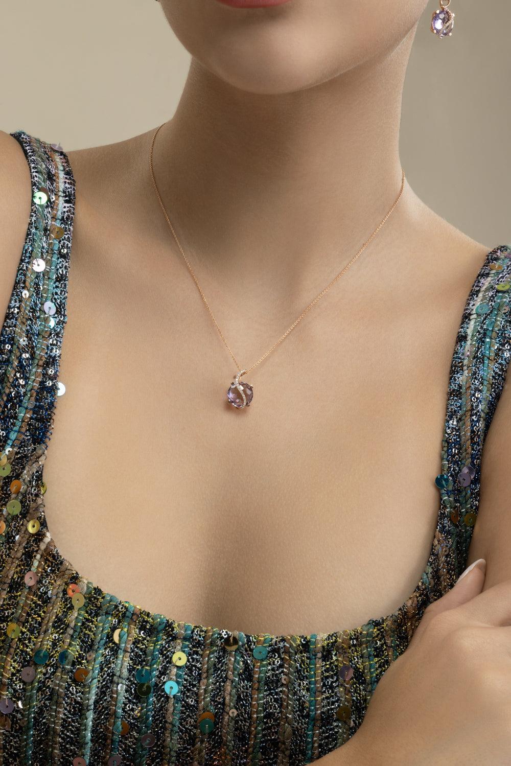 Amethyst Round De France Necklace - Image 2