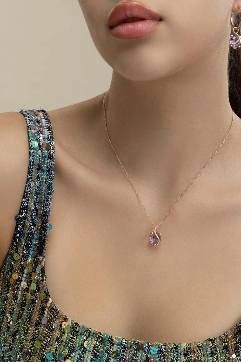 Amethyst Round De France Necklace - Image 4