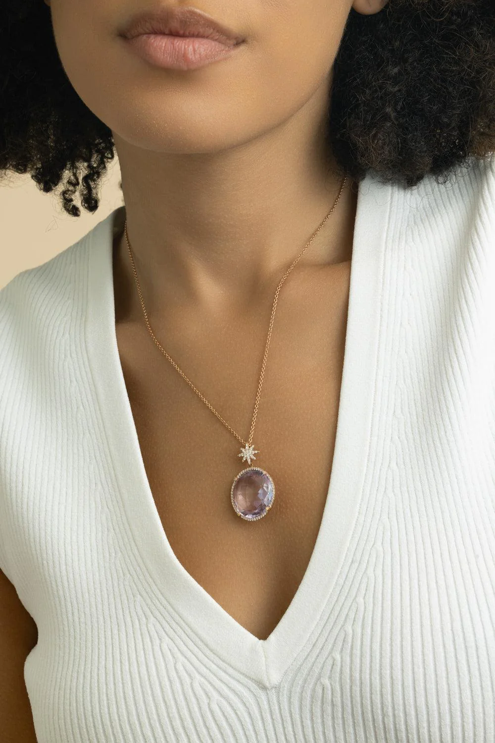Amethyst Star Bail Necklace - Image 2