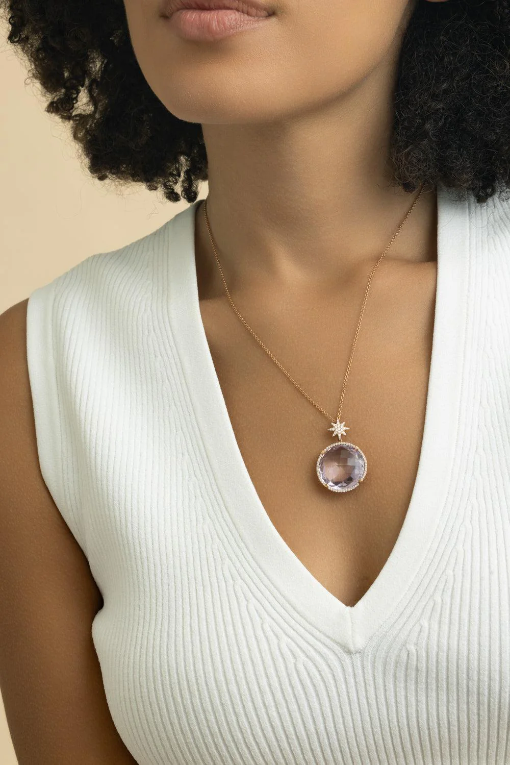 Amethyst Star Bail Necklace - Image 4
