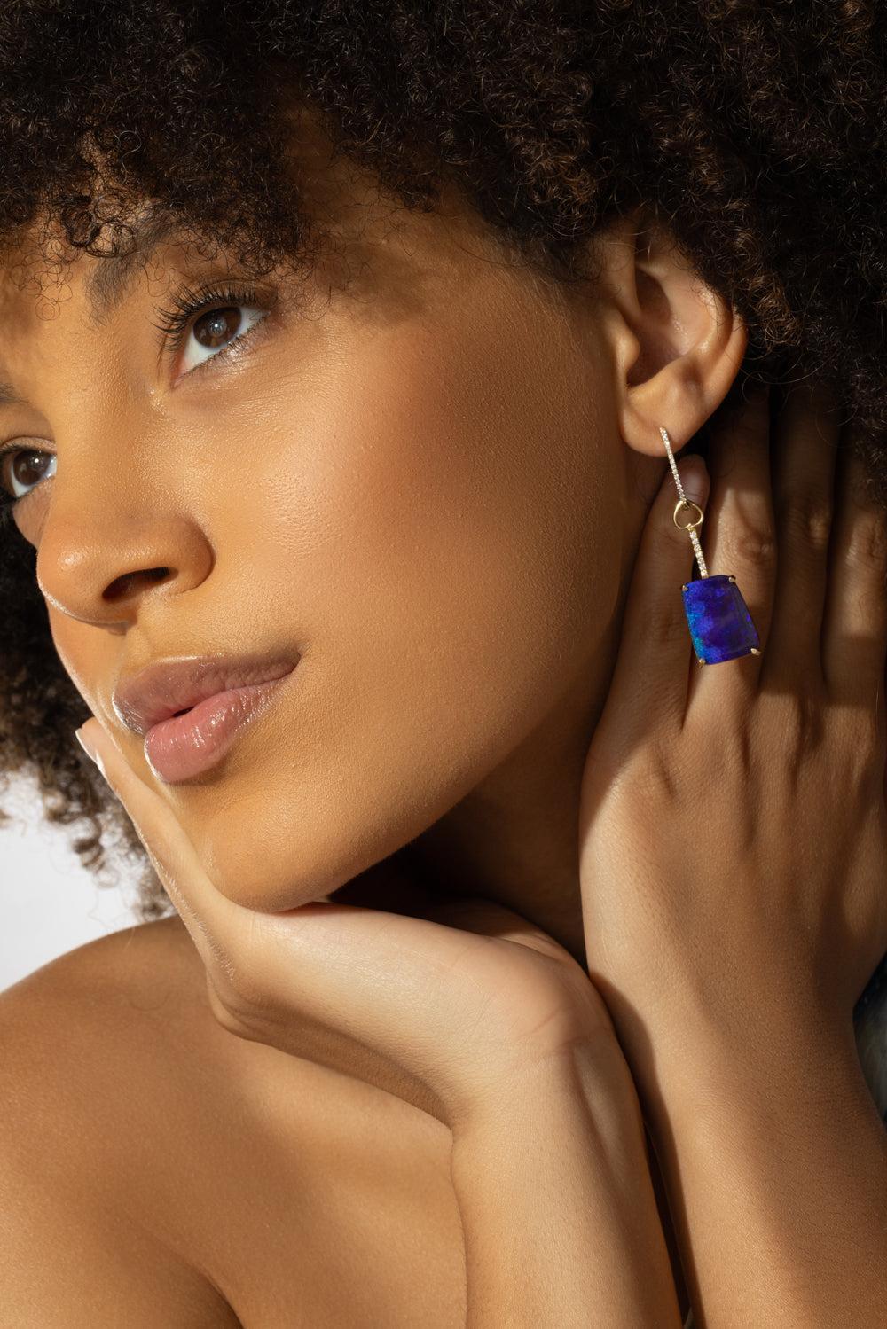 Australian Boulder Opal Drop Earrings - Image 3