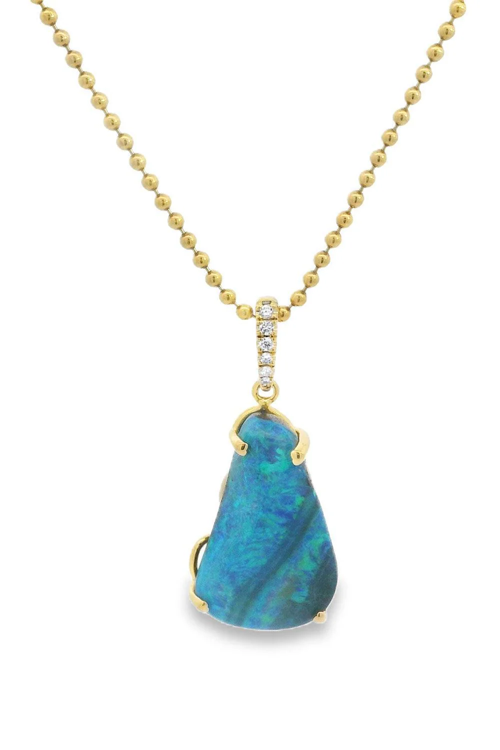 Australian Opal Boulder Pendant Necklace