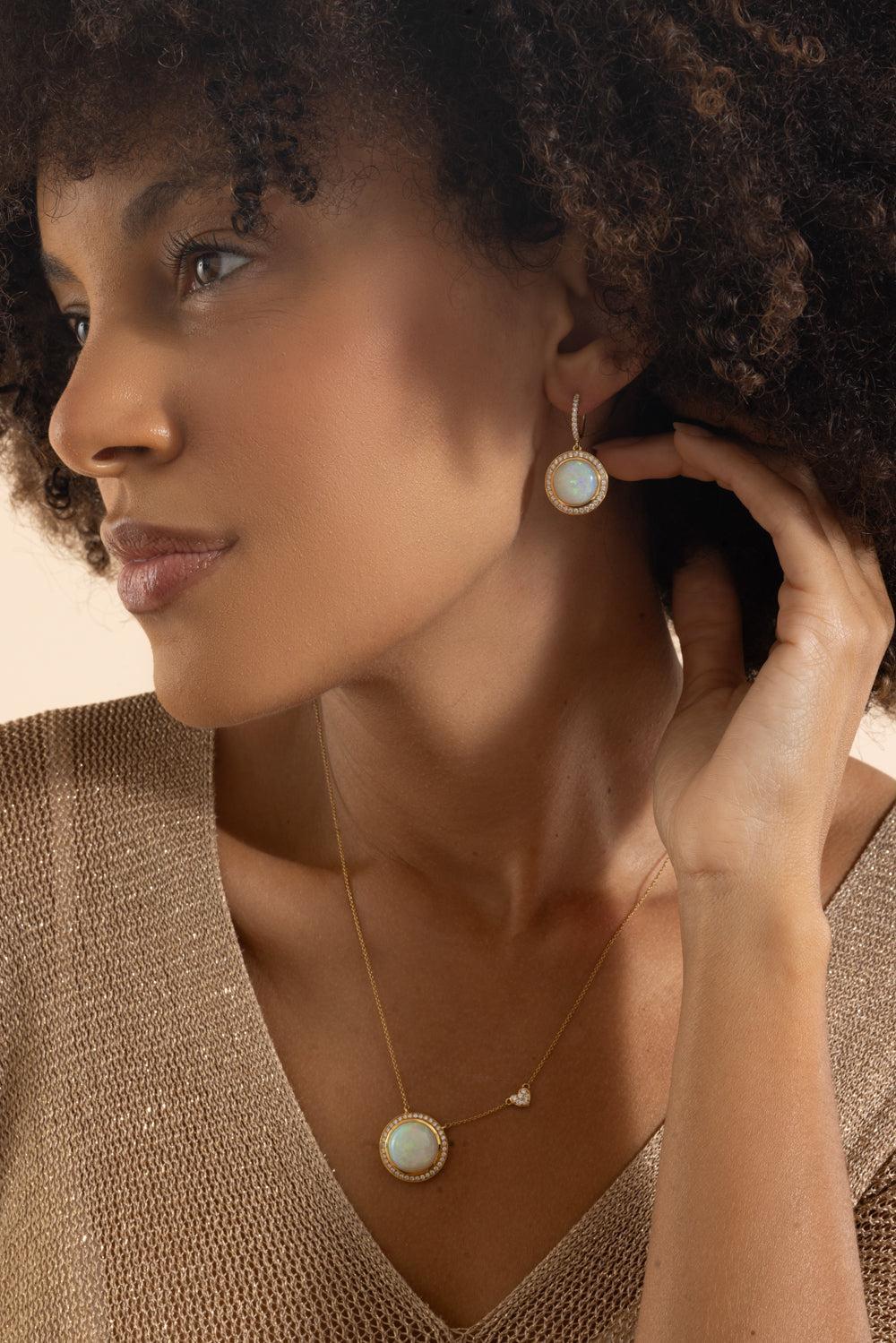 Australian Opal Drop Earrings - Image 2