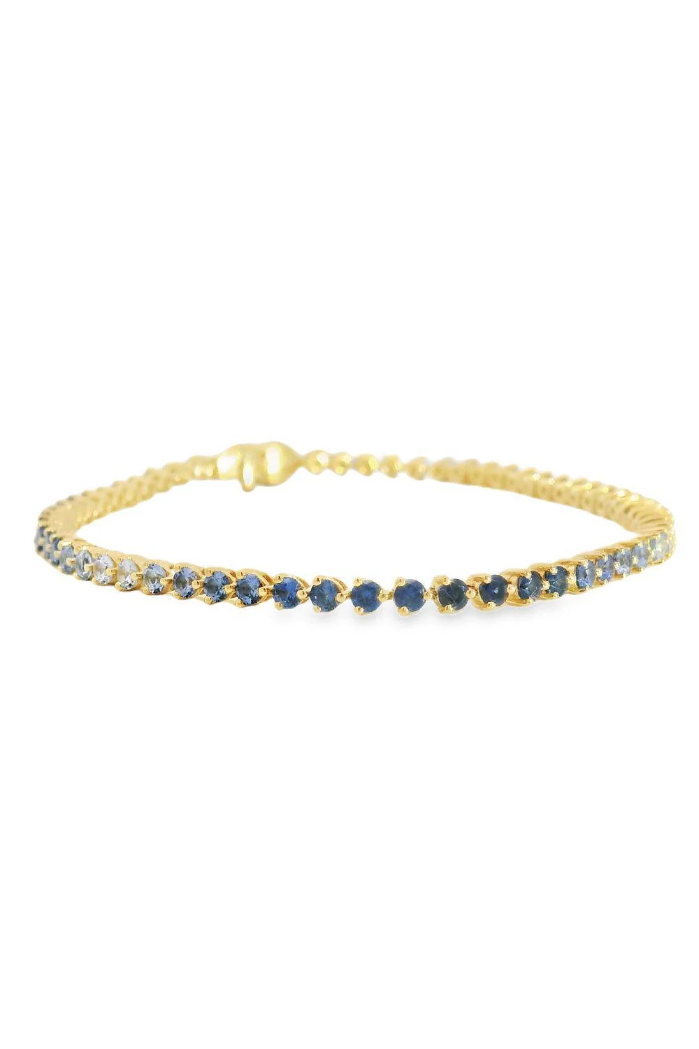 Blue Sapphire Ombre Bracelet - Yellow Gold