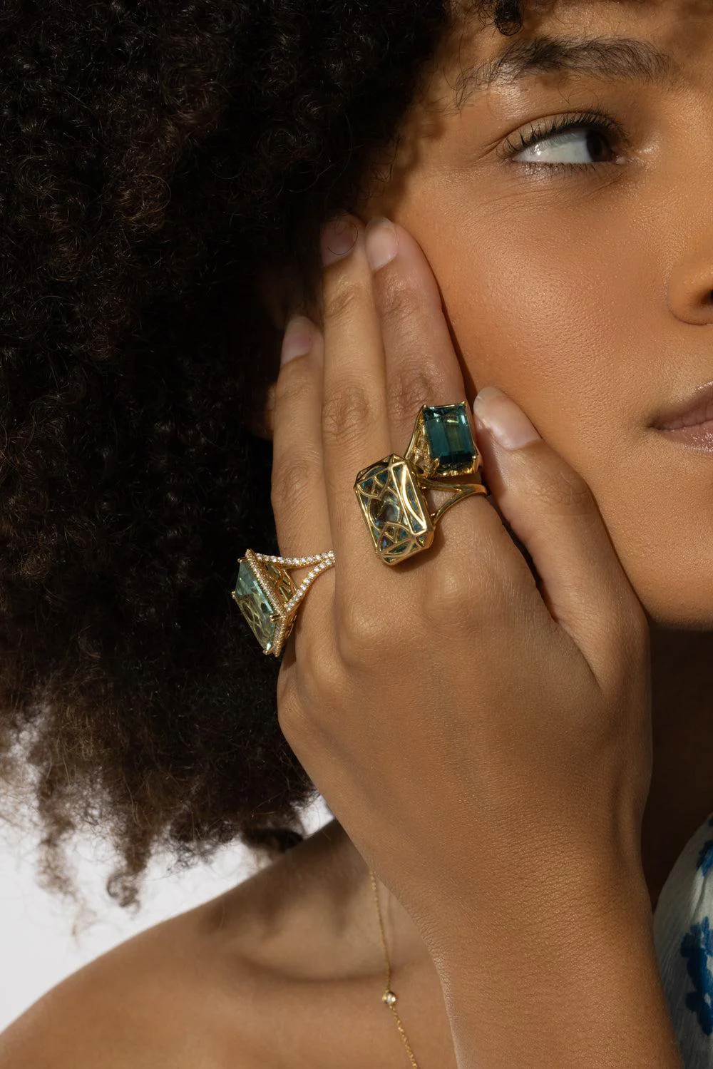 Blue Tourmaline Diamond Ring - Image 3