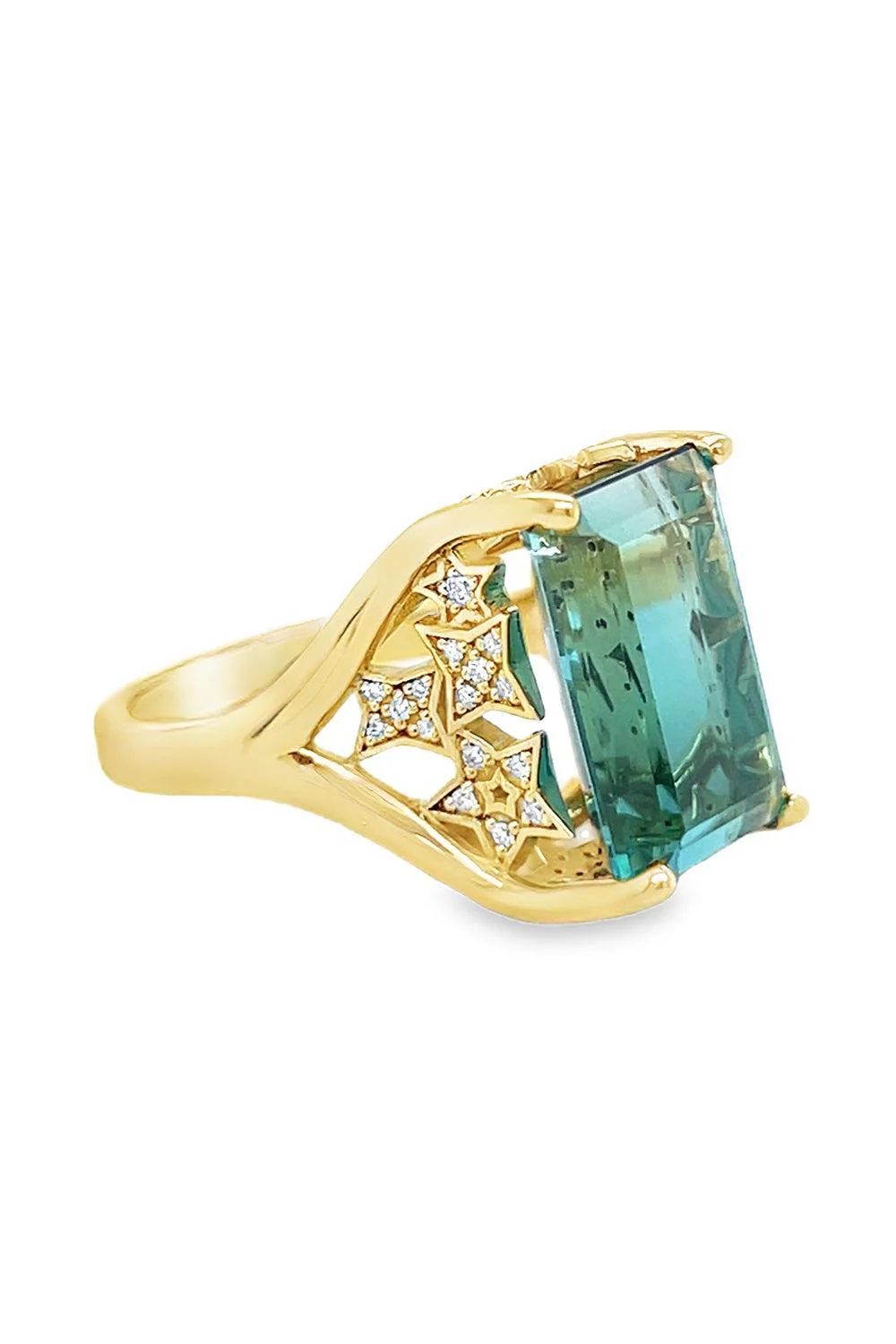 Blue Tourmaline Diamond Ring - Image 5