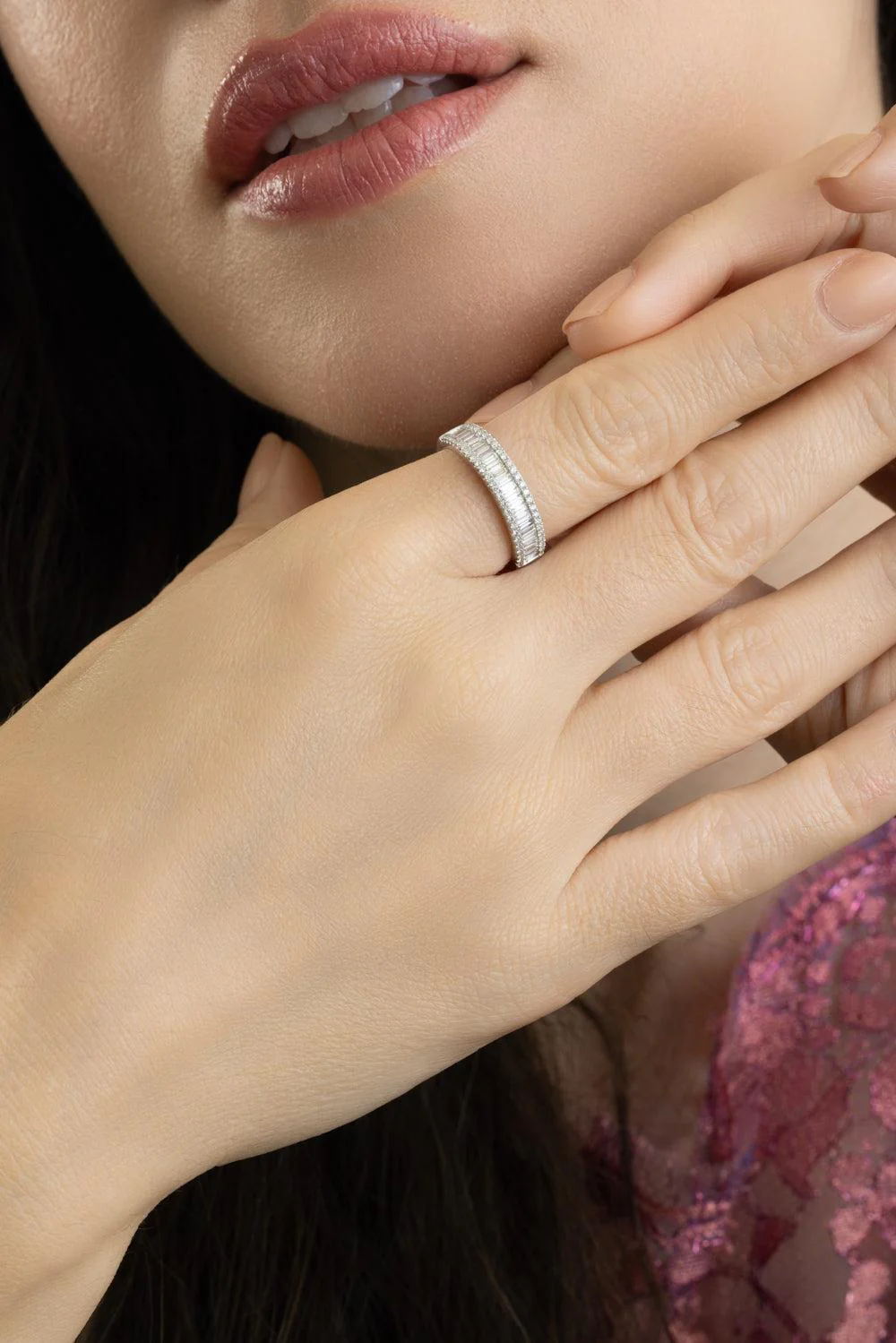 Diamond Channel Set Band Ring - Image 3