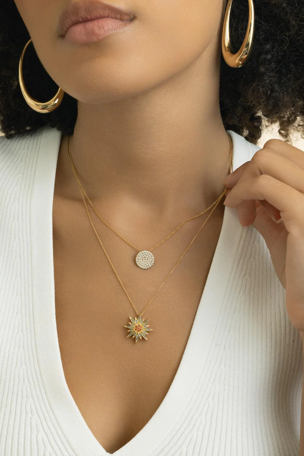 Diamond Disc Necklace