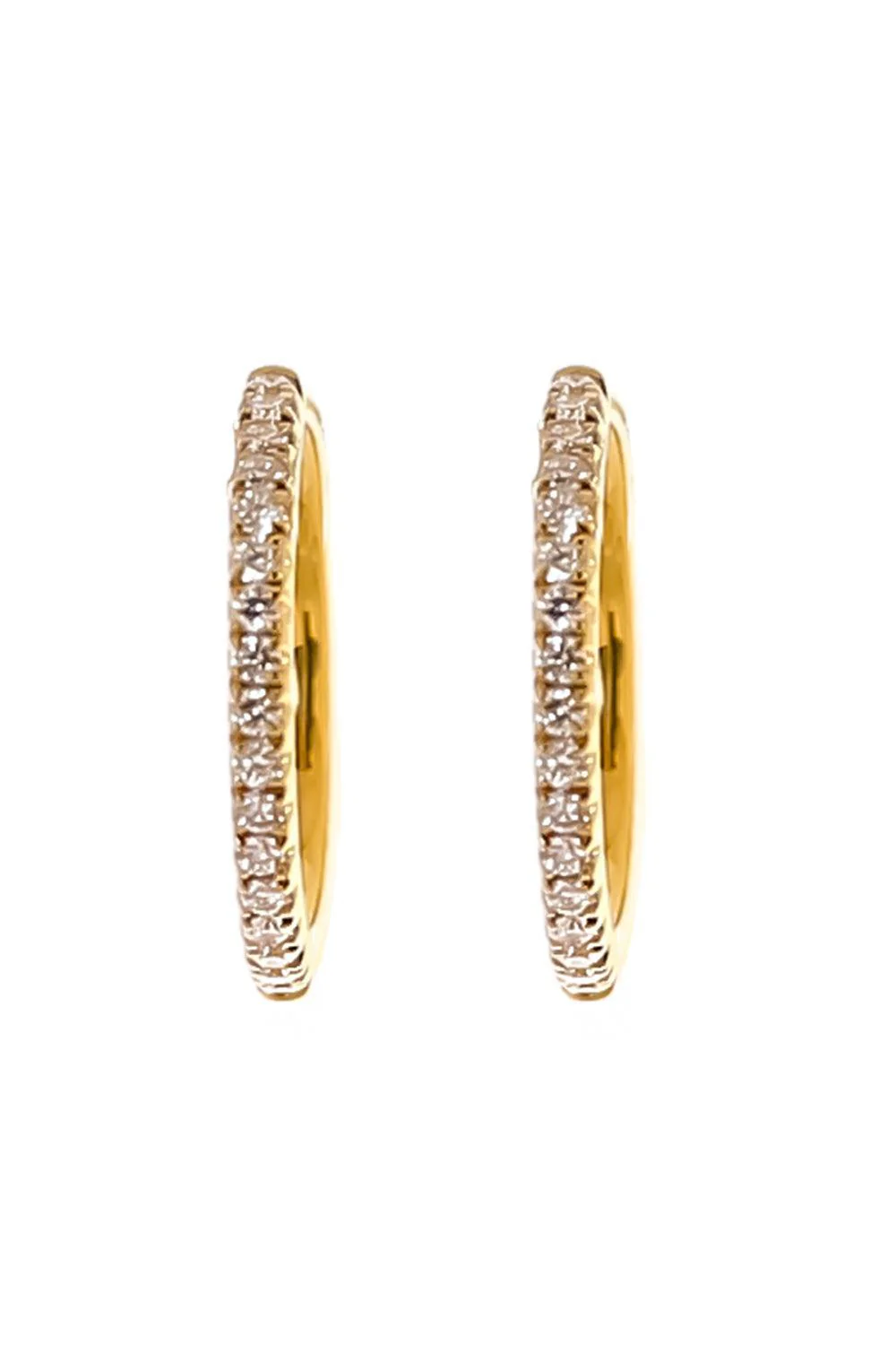 Diamond Hinge Hoop Earrings