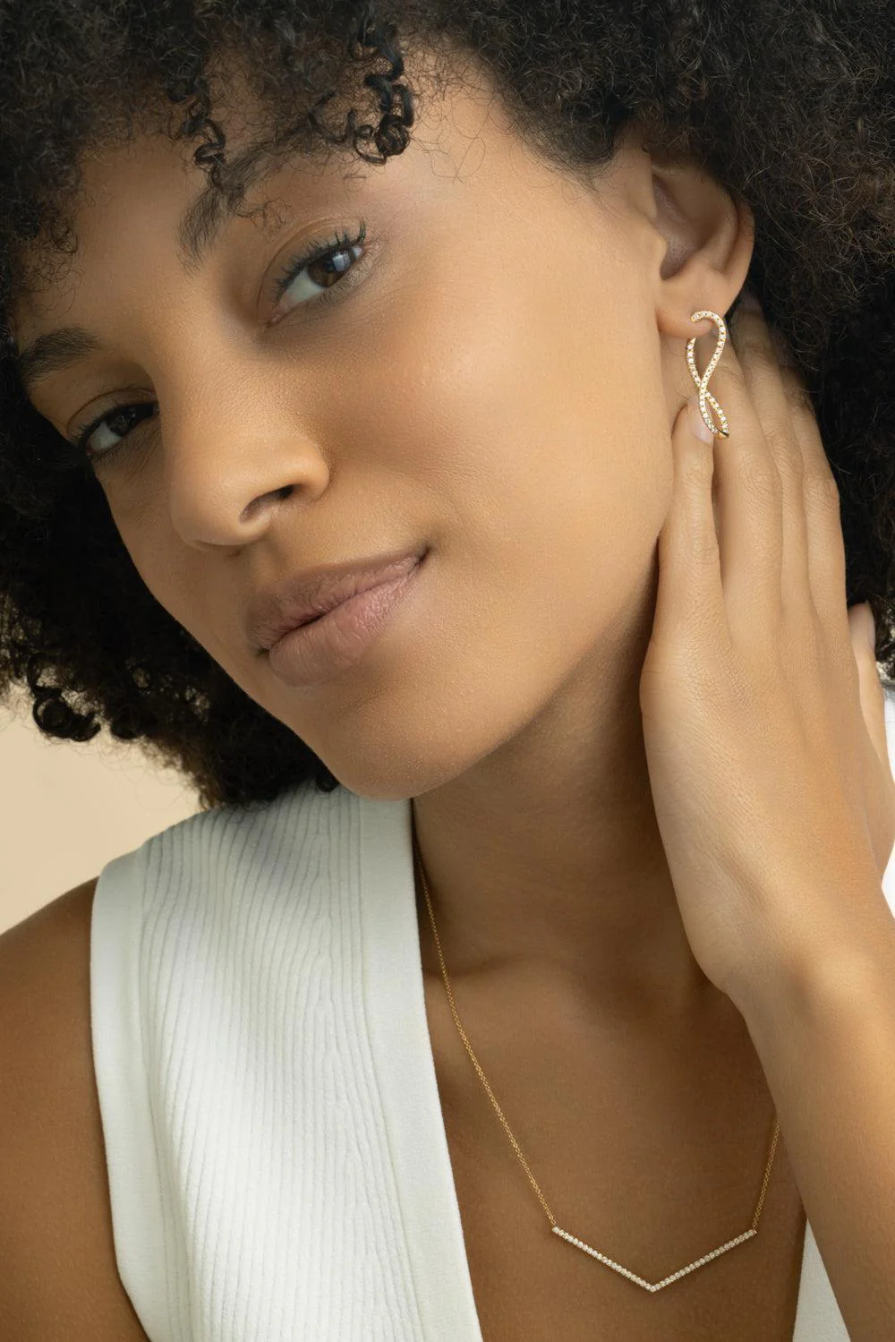 Diamond Inifity Earrings - Image 3