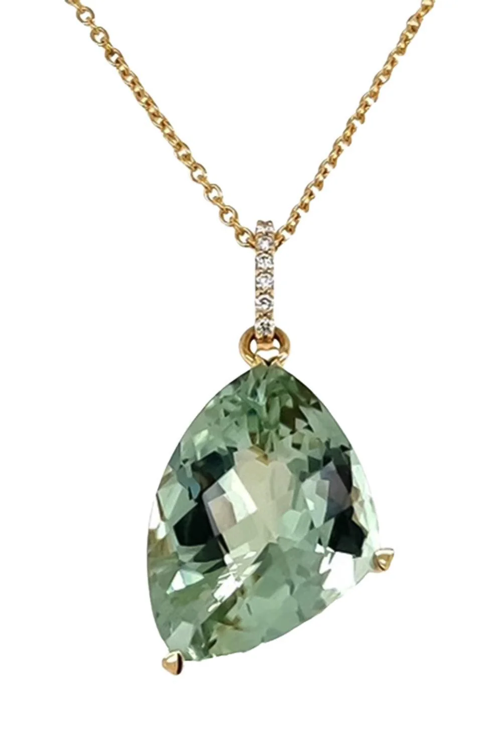 Diamond Quartz Gruen Necklace