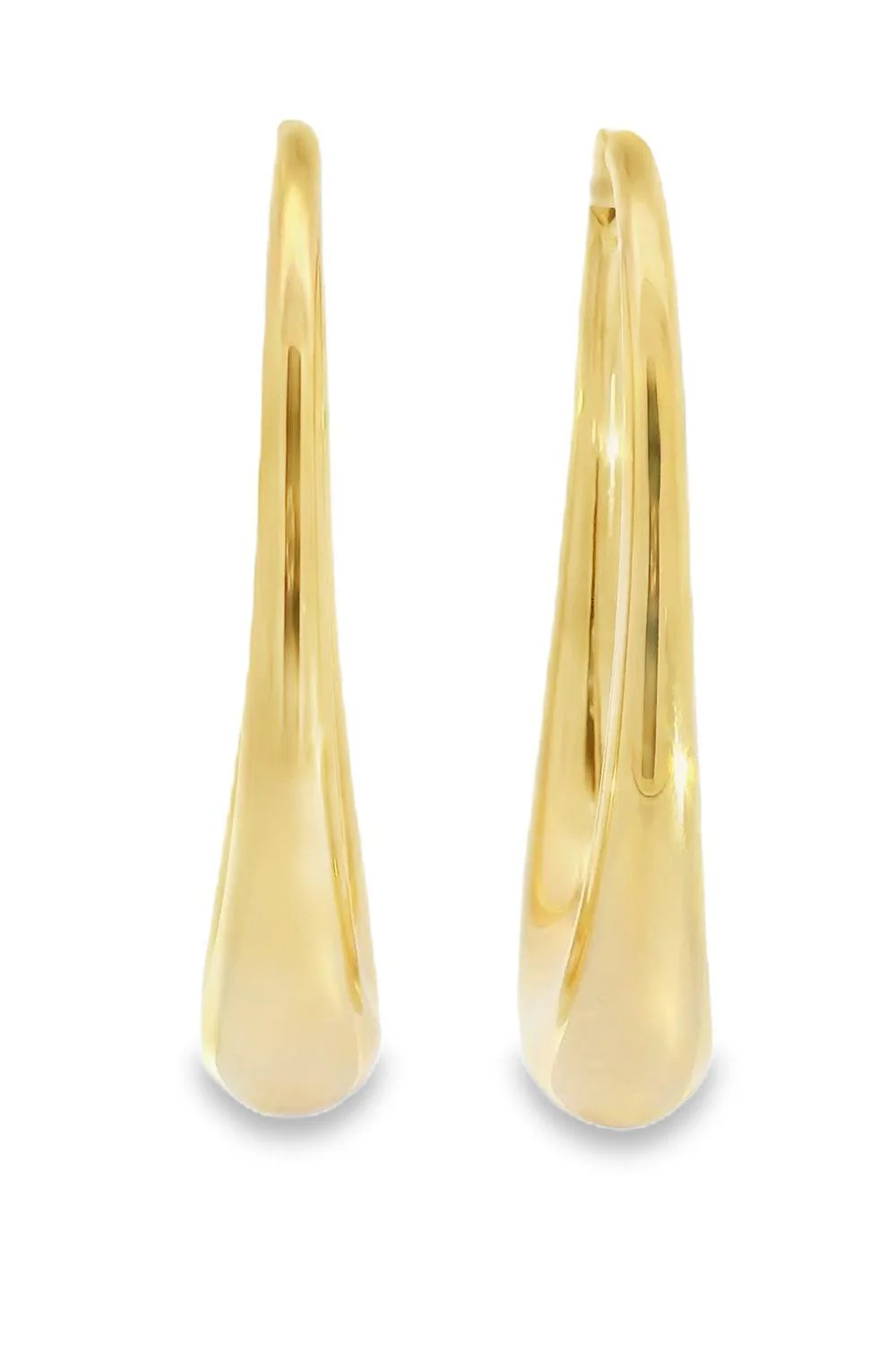 Elongated Oval Hoop Earrings