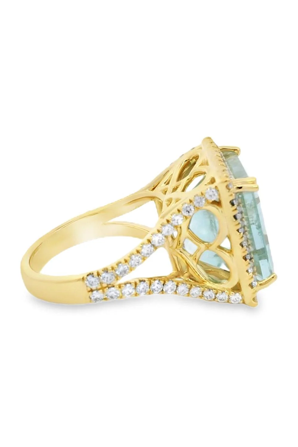 Greeen Beryl Diamond Ring - Image 4