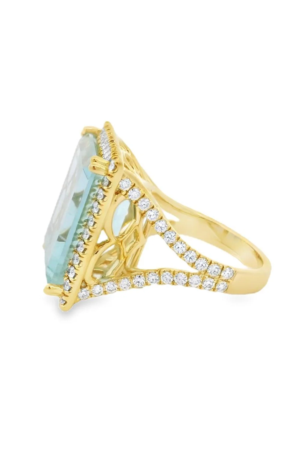 Mirror Cut Green Beryl Ring - Image 4