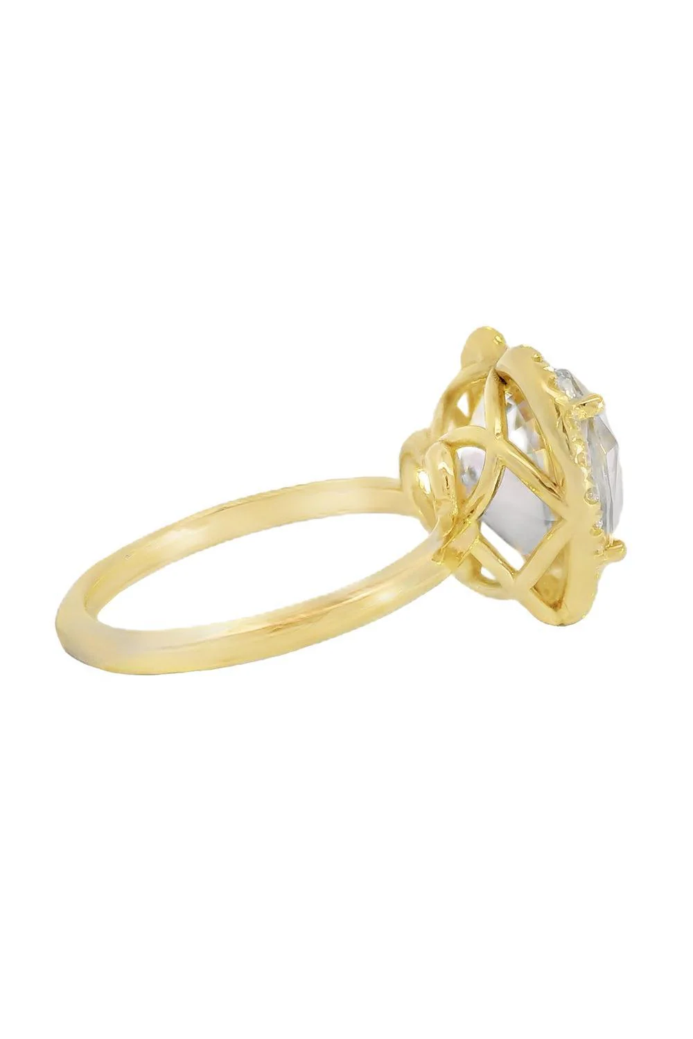 Pink Tourmaline Diamond Heart Ring - Image 5