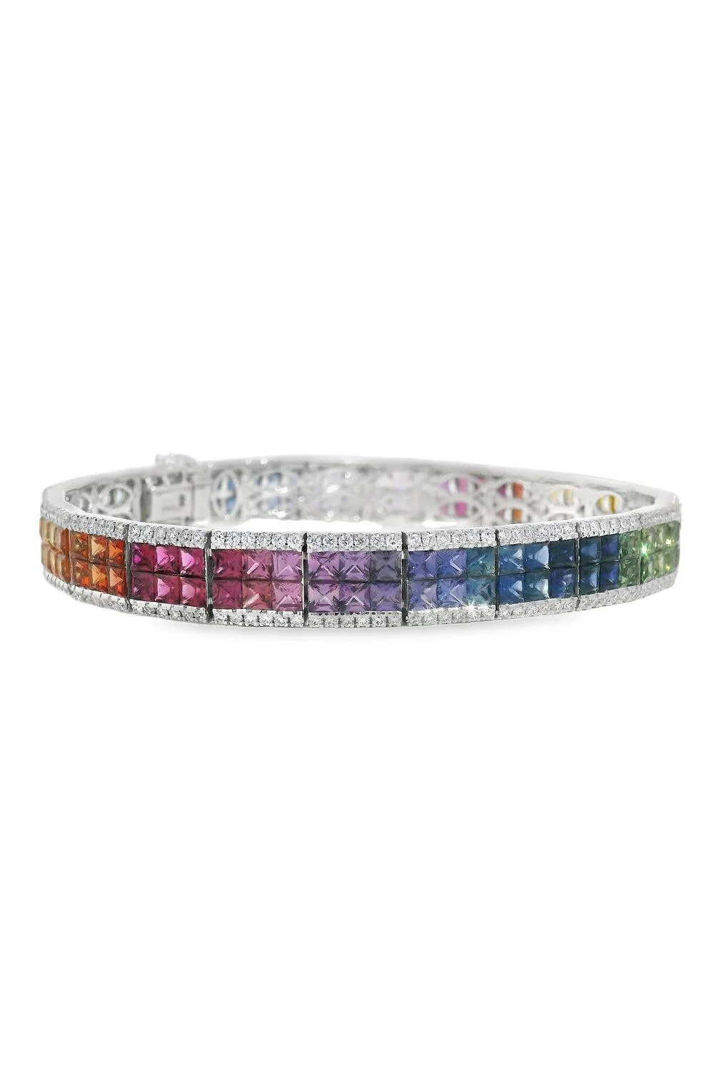 Rainbow Sapphire Double Row Bracelet - Image 7