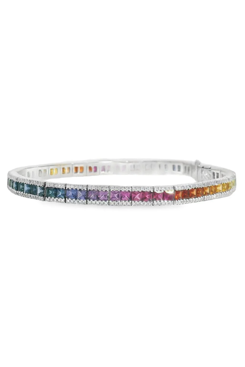 Rainbow Sapphire Single Row Bracelet - Image 5