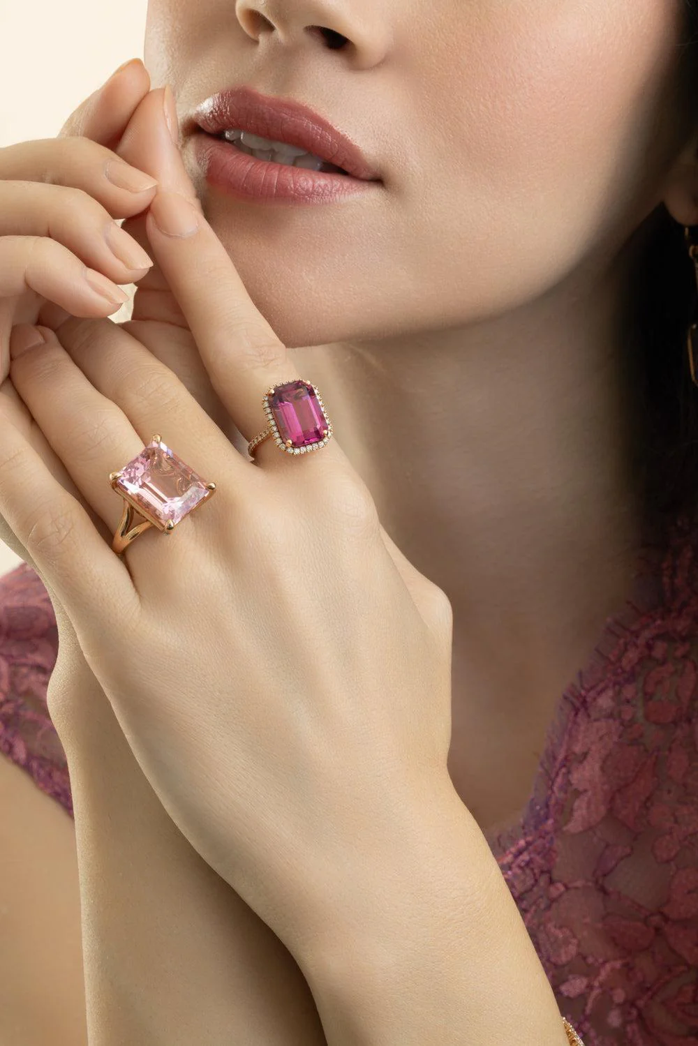Rubellite Diamond Ring - Image 2