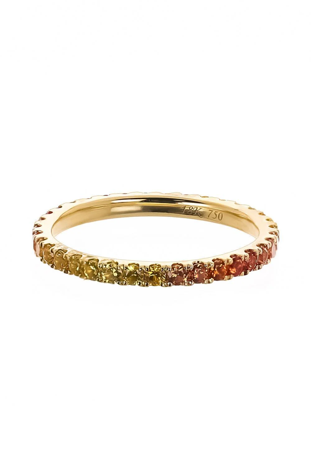 Yellow Sapphire Ombre Band
