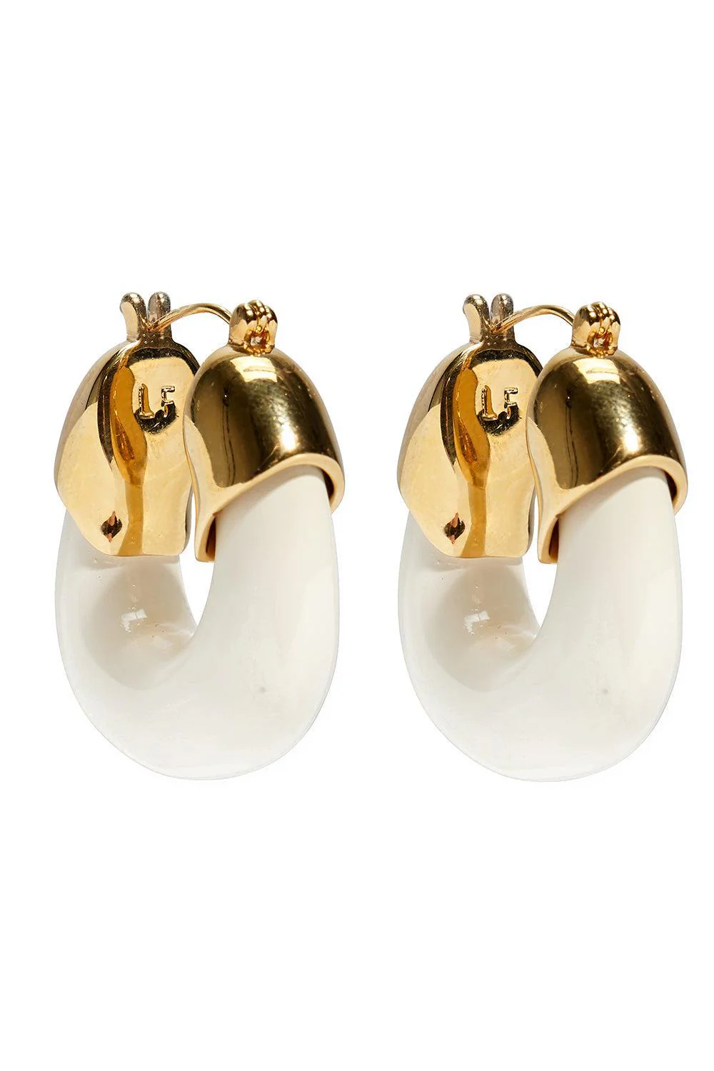 Alabaster Organic Hoop Earrings