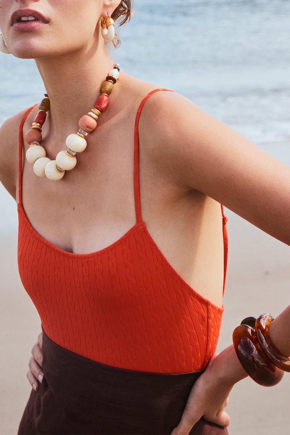 Alabaster Organic Hoop Earrings - Image 2