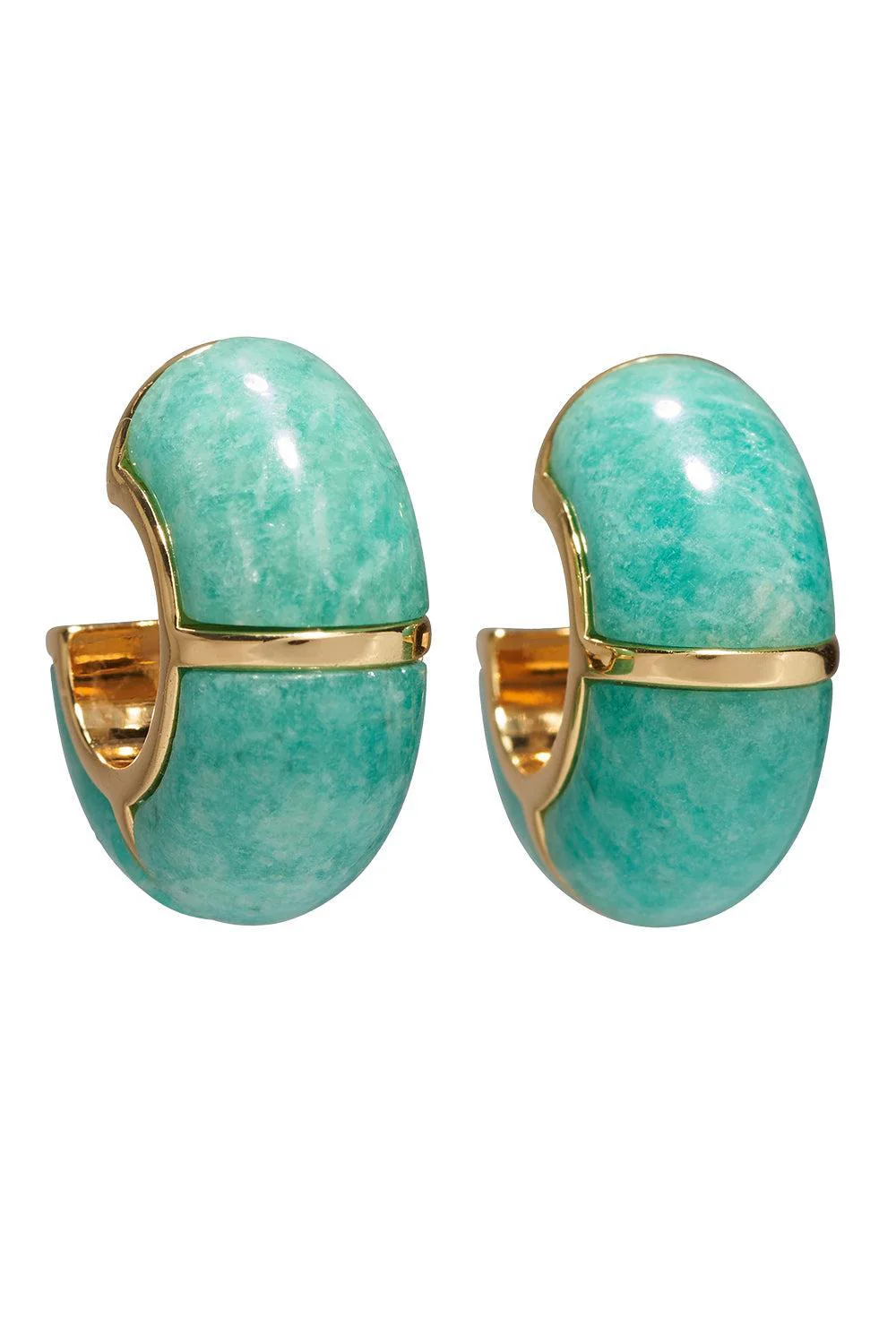 Amazonite Zellige Hoop Earrings