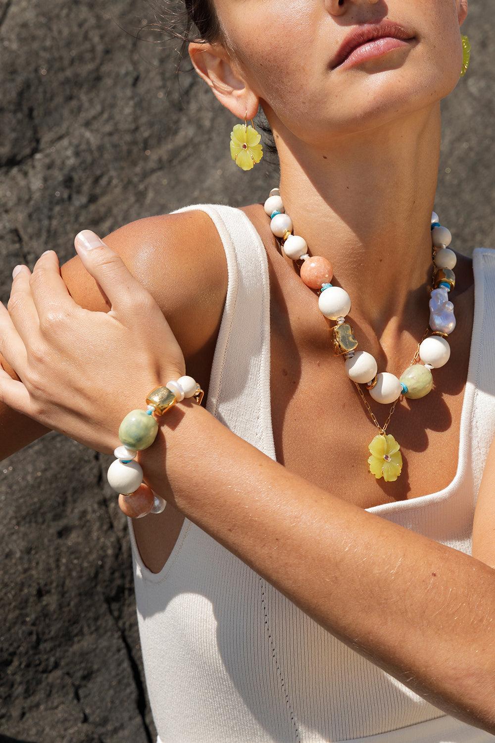Canary Bloom Earrings - Image 2