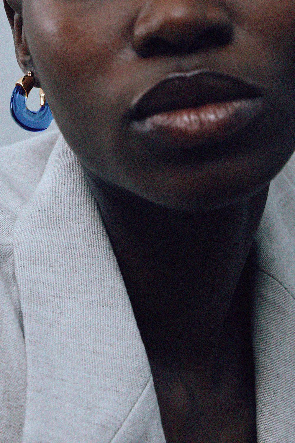 Electric Mini Organic Hoop Earrings - Image 2