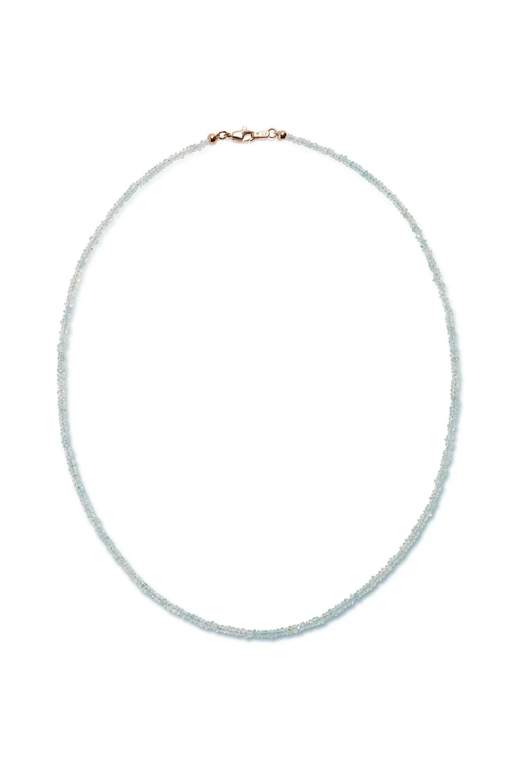 Aquamarine Tiny Bead Necklace