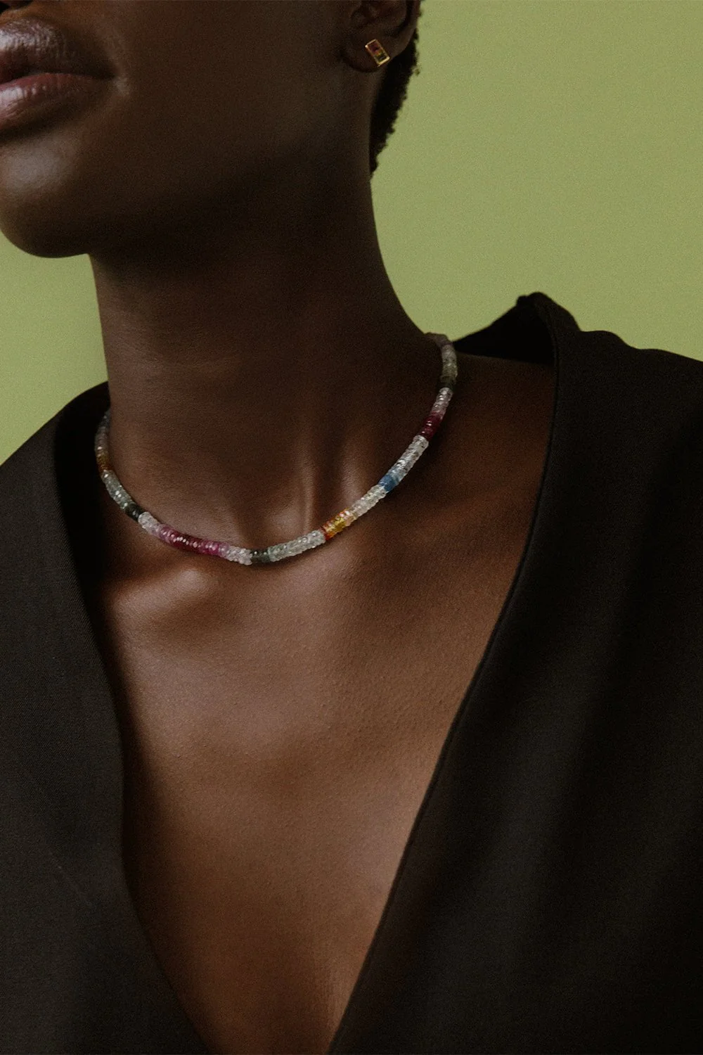 Brilliant Sapphire Bead Necklace - Image 3