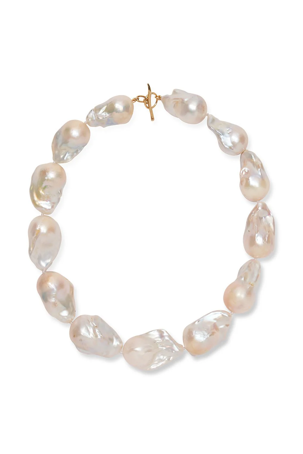 Extra Large White Baroque Pearl Necklace