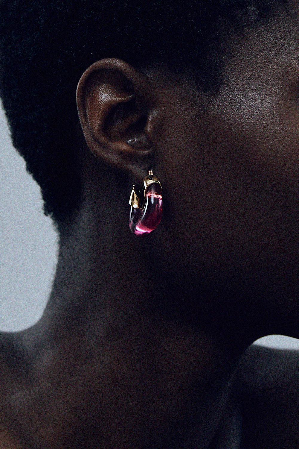 Flamingo Organic Hoop Earrings - Image 3