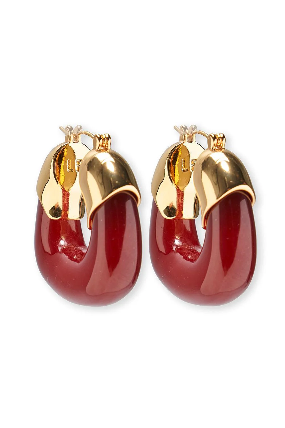 Organic Hoop Earrings - Currant