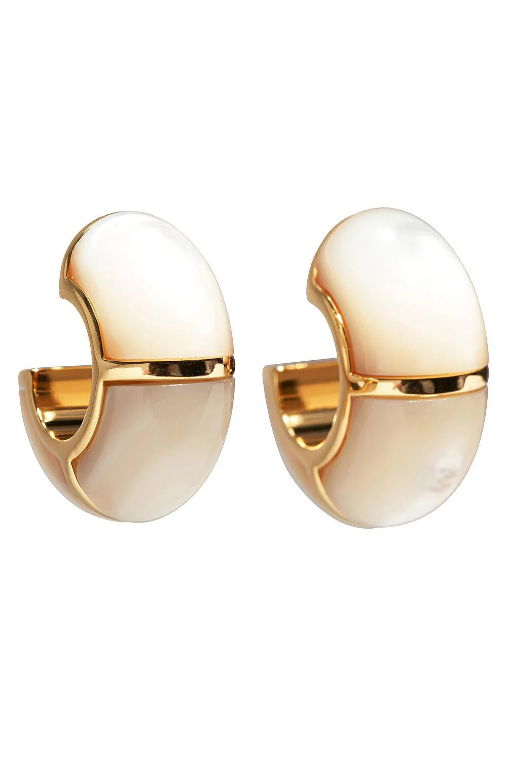 Pearl Zellige Hoop Earrings