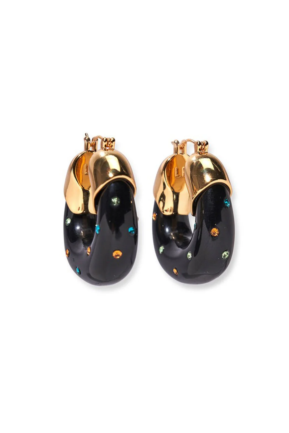 Studded Organic Hoop Earrings