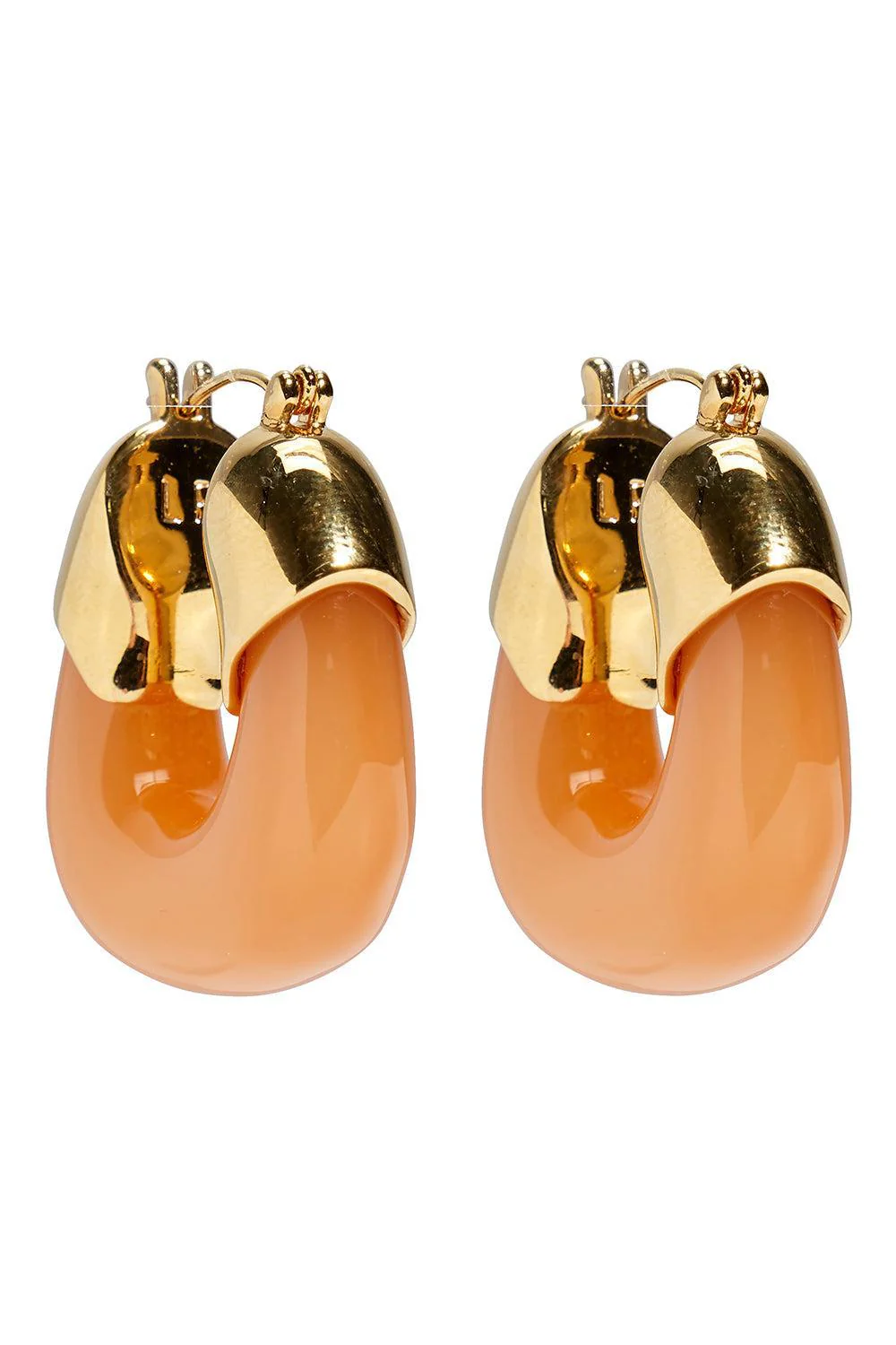 Tangerine Organic Hoop Earrings