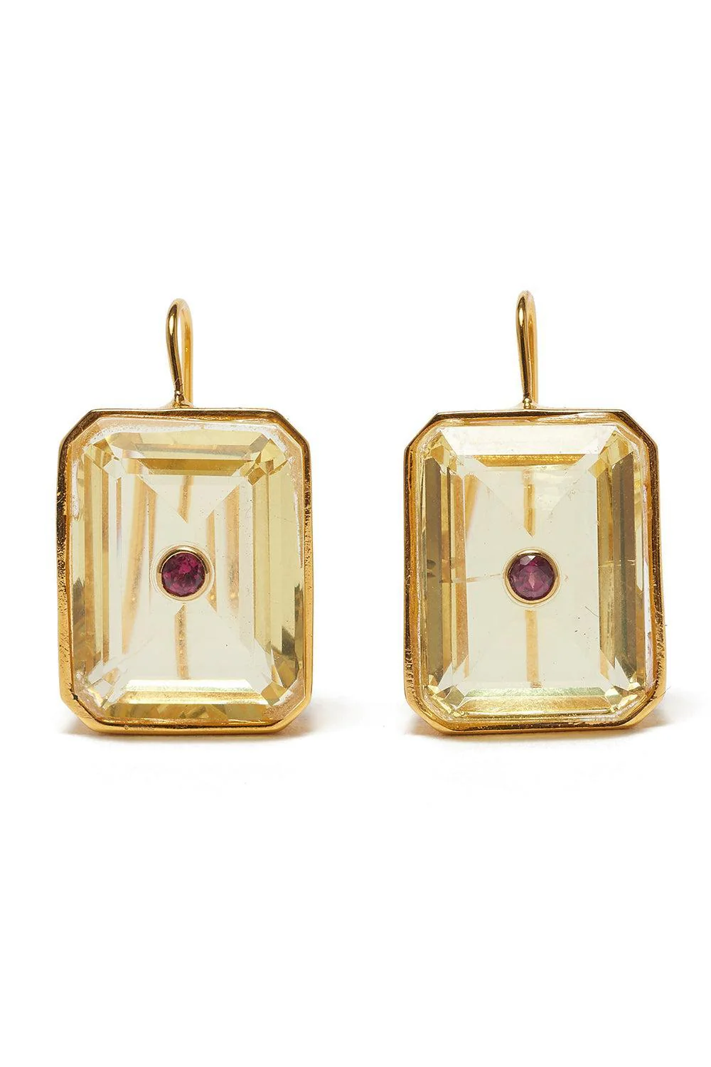 Citrine Tile Earrings