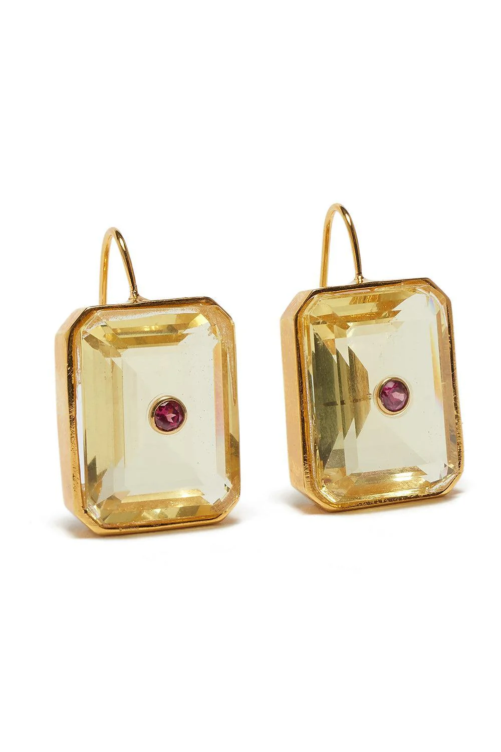 Citrine Tile Earrings - Image 3