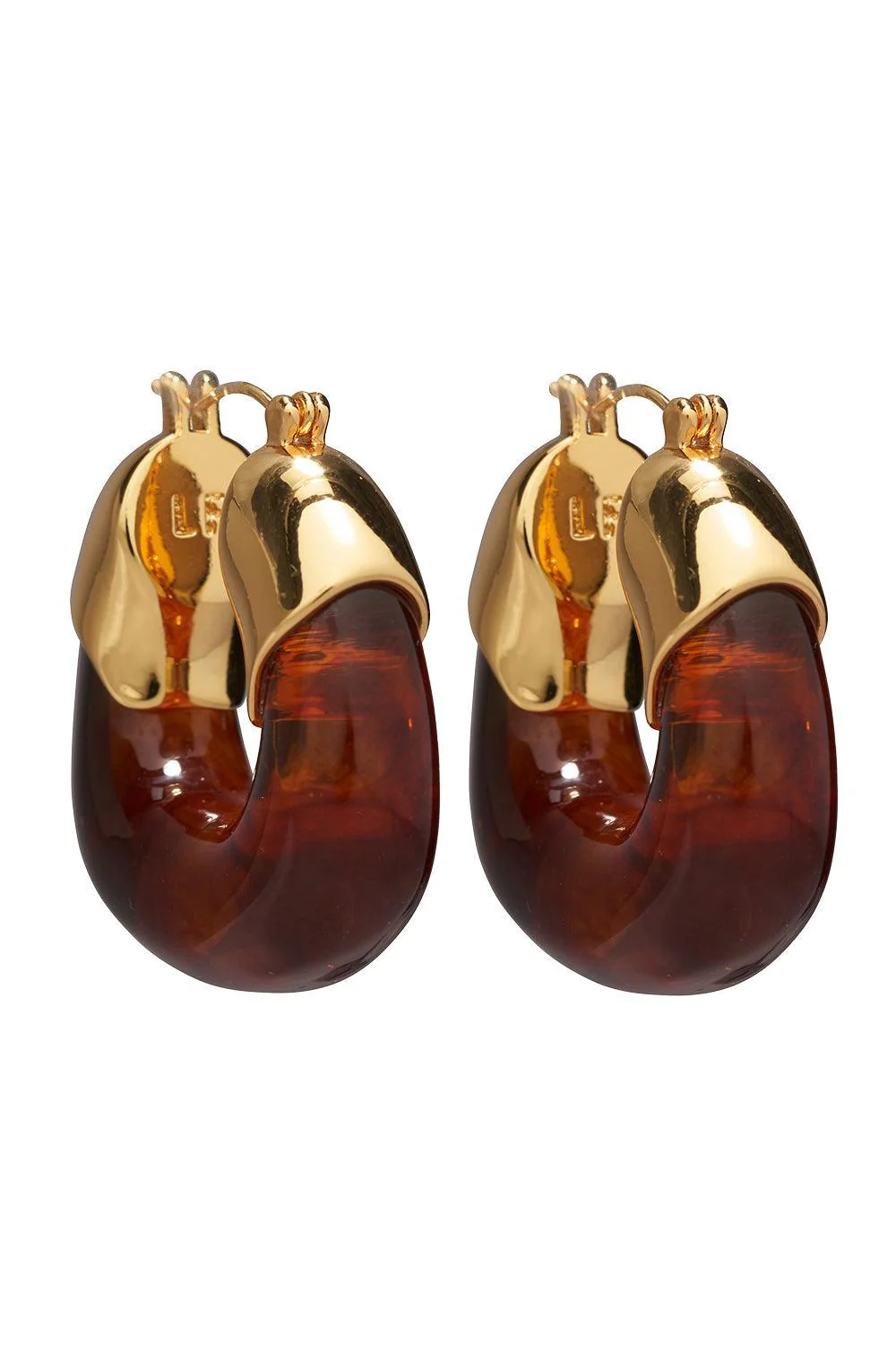 Tortoise Organic Hoop Earrings