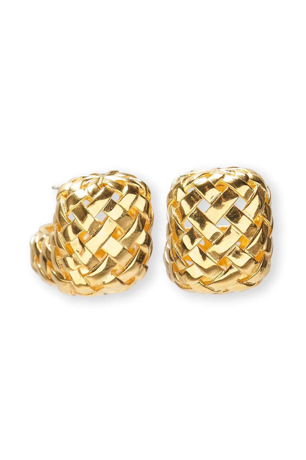 WOVEN HOOP EARRINGS